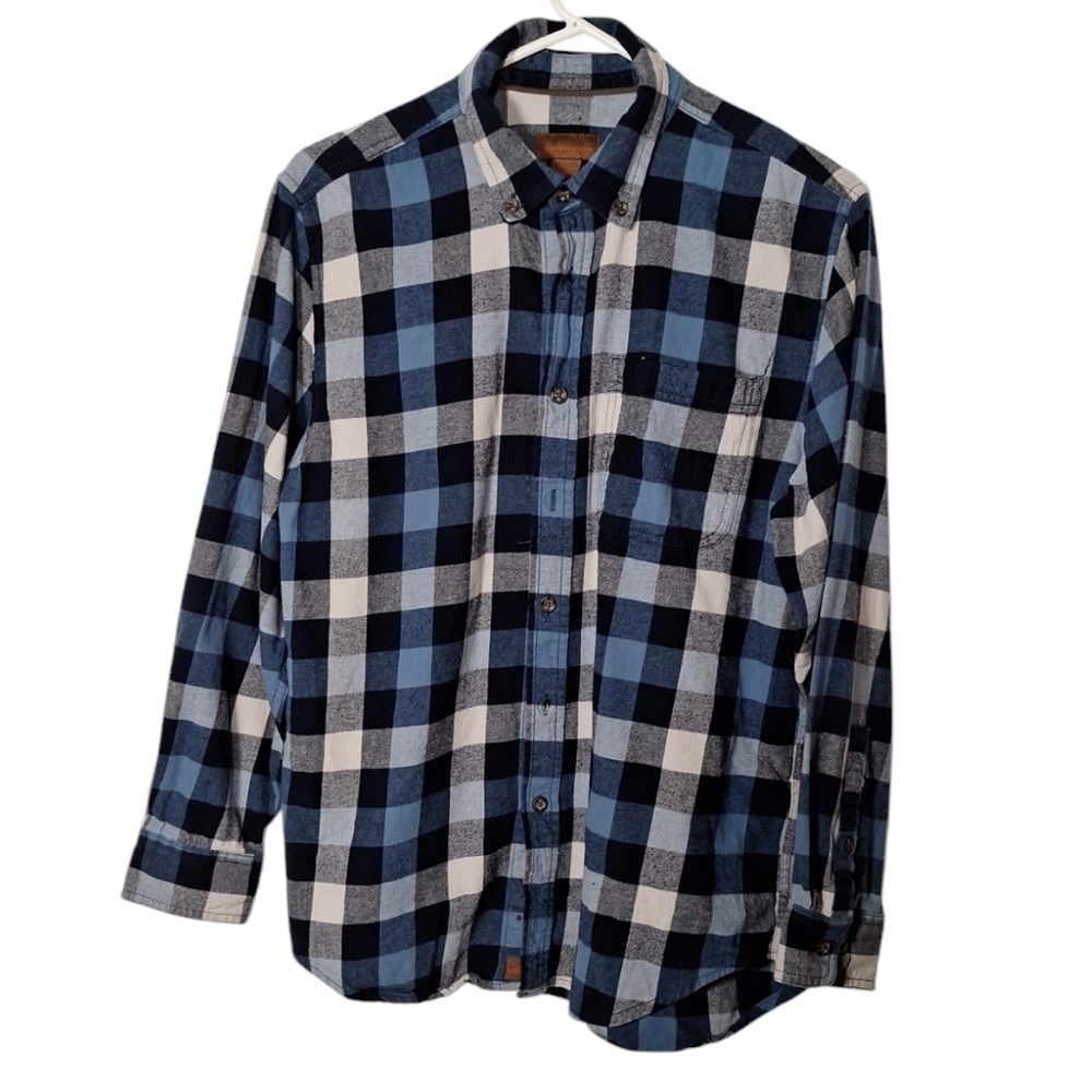 Northwest mens button down plaid Flannel medium long sleeve